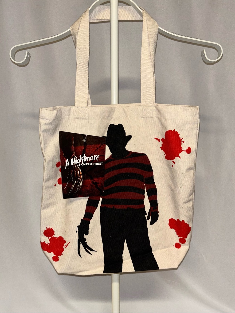 NWT A Nightmare on Elm Street Freddy Krueger Horror Canvas Tote Bag